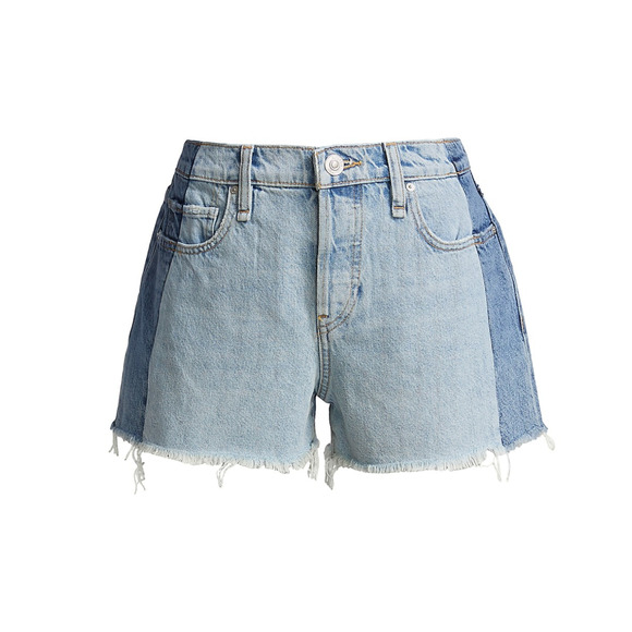 Hudson Womens Raw Hem Short Denim Shorts Bold Blue Size 27